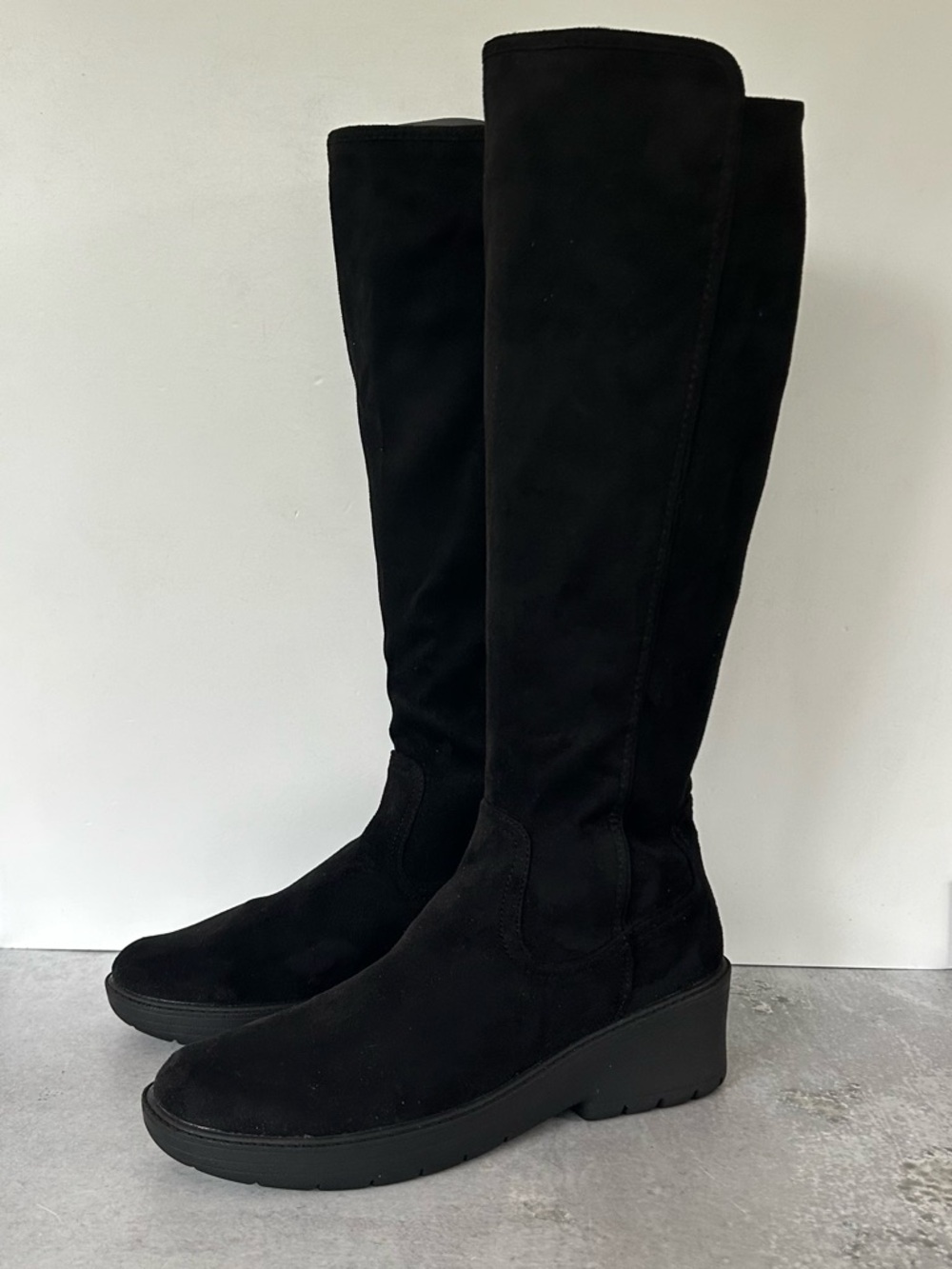 BZEES Brandy Washable Tall Microsuede Boot in Black, 9 NWOB
